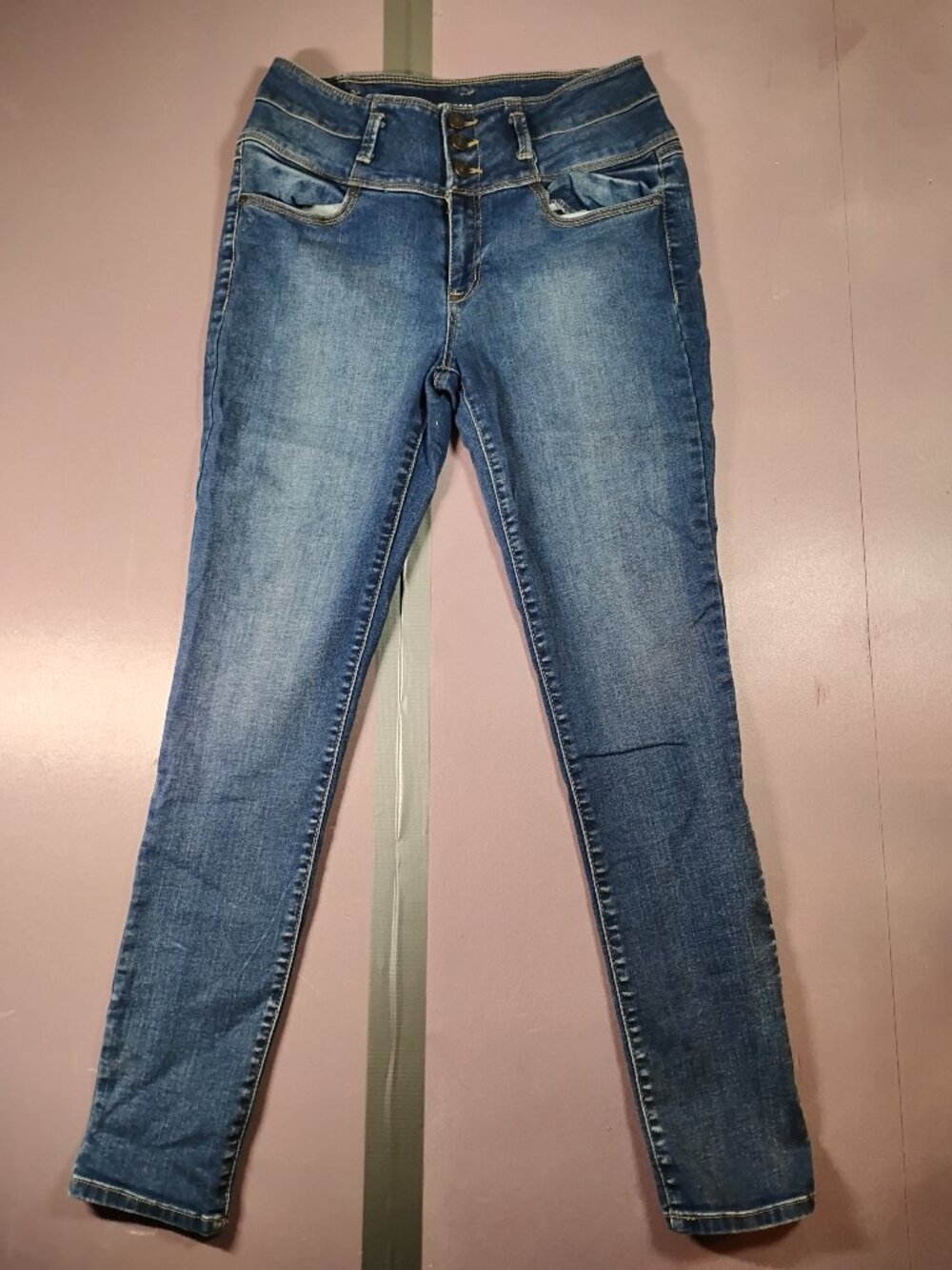 Rewash Skinny Jeans Womens Size 9/29 High Rise 3-Button Light Wash Stretch Denim